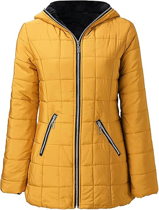 Women's hooded padded jacket with  lining