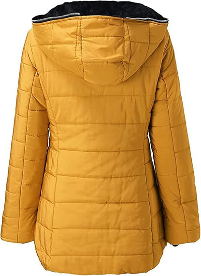 Women's hooded padded jacket with  lining