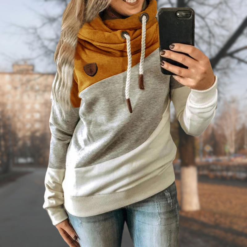 Nyla - contrast casual hoodie