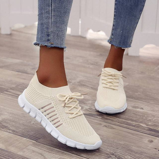 Breathable Knit Cushioned Sole Casual Sneakers