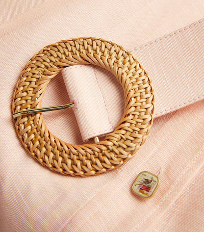 Women's Shirt Dress - Button Down - Short Sleeve - Belted Waist - A-Line Silhouette